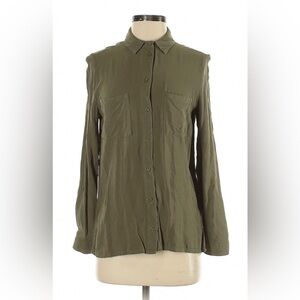 H&M Green Button Down Top 💚 size 2